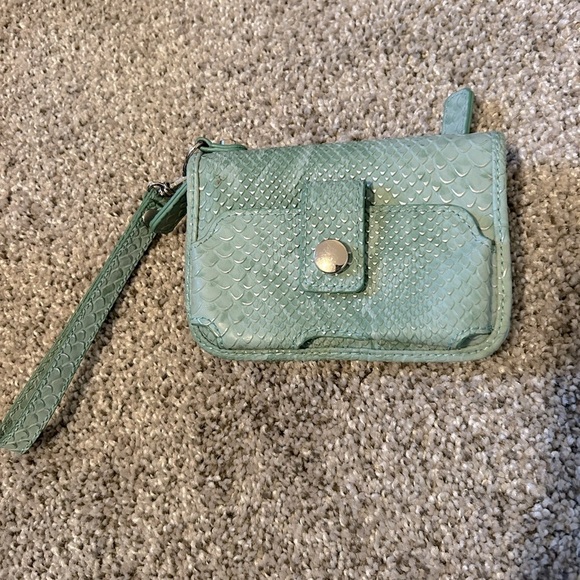 COPY - The limited light blue snakeskin wristlet - Picture 1 of 6
